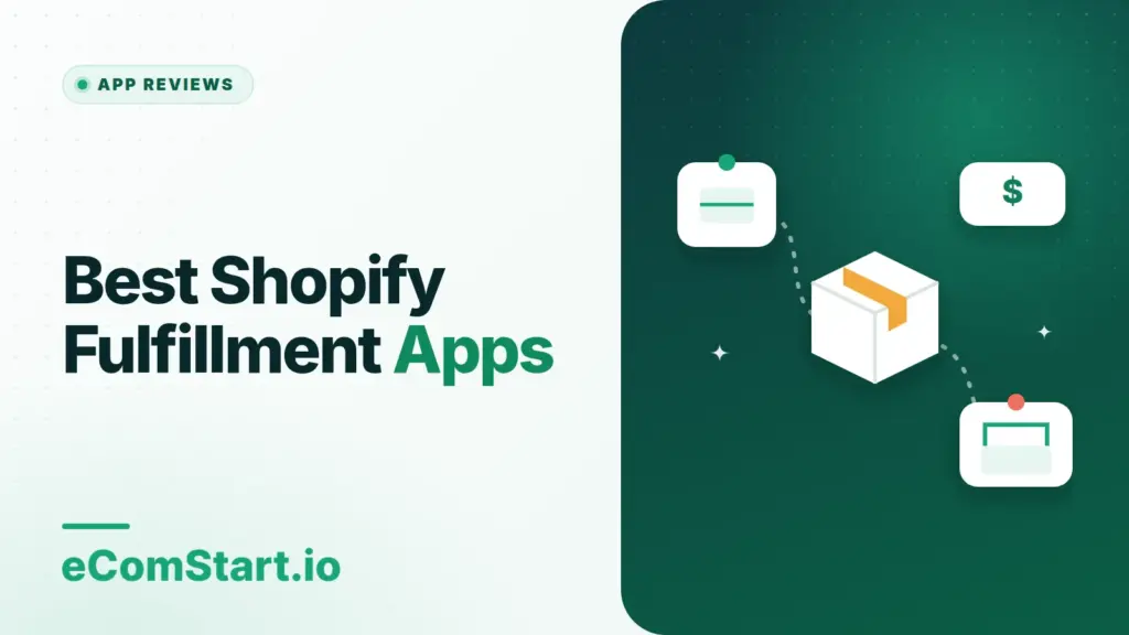 Best Shopify Fulfillment Apps. Cover image showing a package moving between a supplier and a customer.