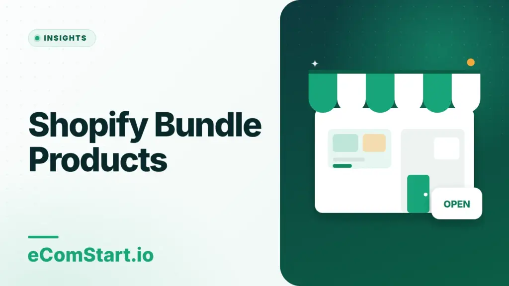 Shopify Bundle Products. Cover image showing a storefront with a striped awning.