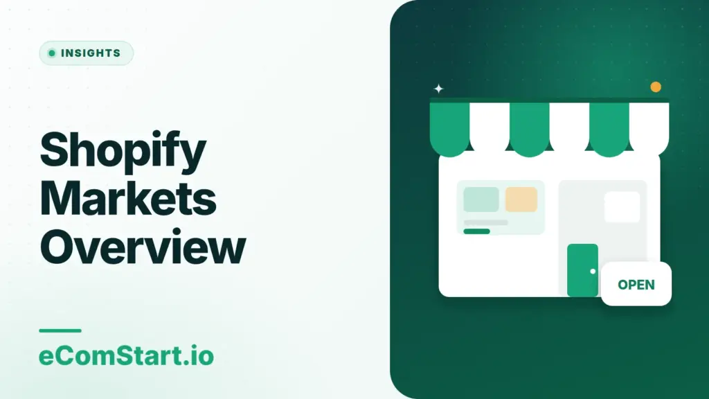 Shopify Markets Overview. Cover image showing a storefront with a striped awning.