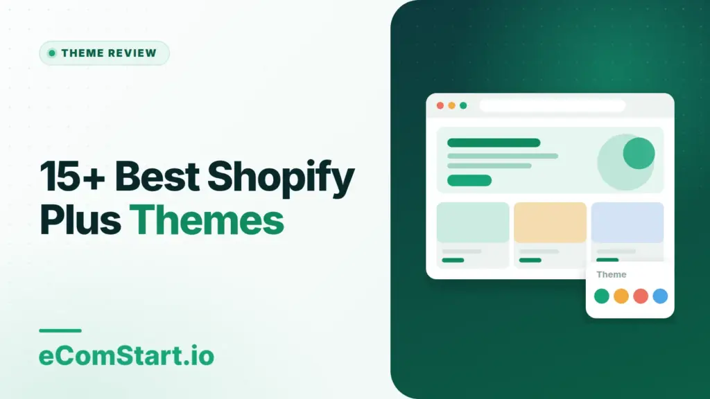 15+ Best Shopify Plus Themes. Cover image showing a browser window with a store page layout.
