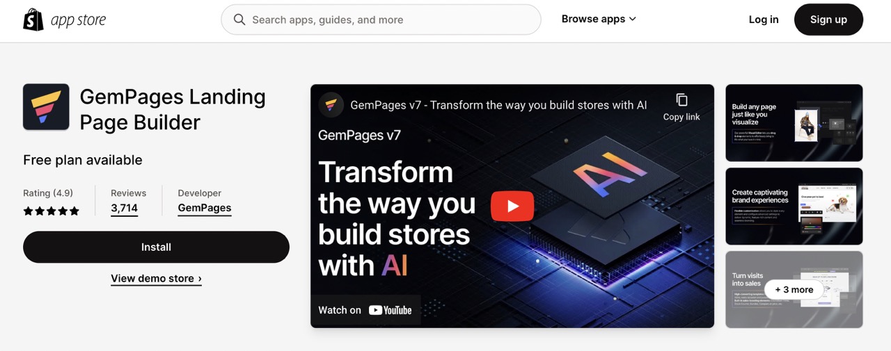 GemPages Landing Page Builder
