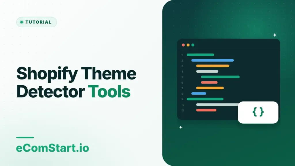 Shopify Theme Detector Tools. Cover image showing a code editor window.