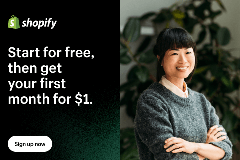 Shopify banner including human on it