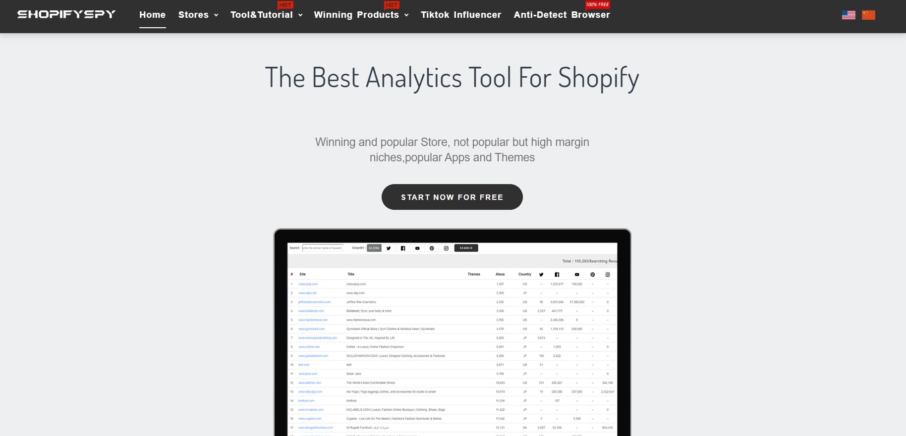 shopify spy tool- shopifyspy