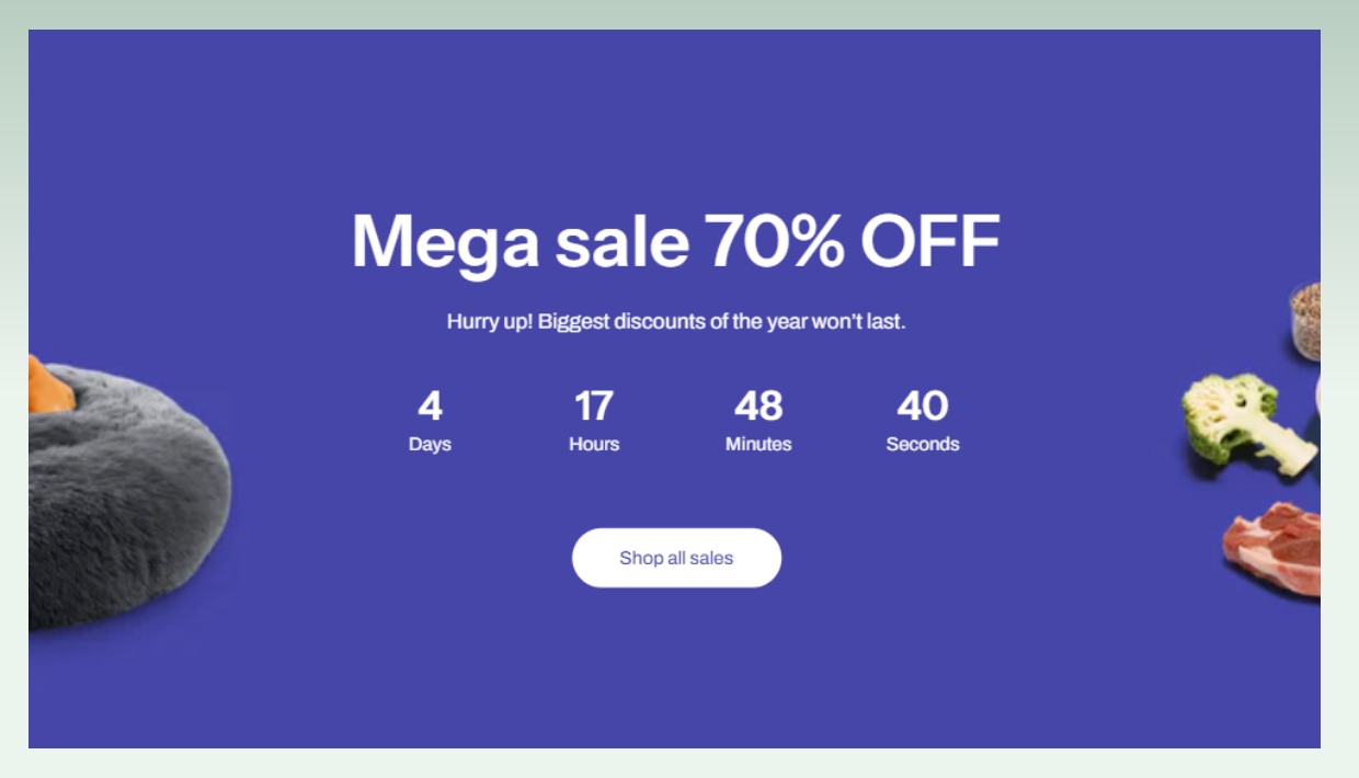 Eurus Theme Countdown timer features