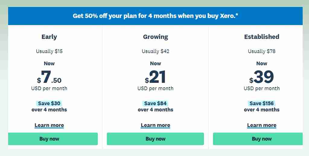 Xero-pricing-plans