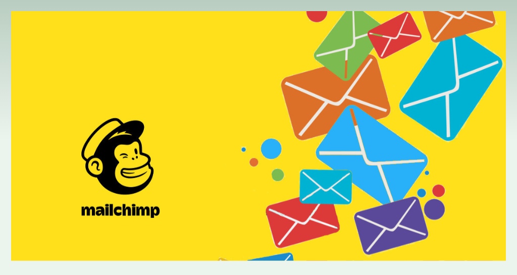 mailchimp-logo-envelopes-yellow-background-shopify-integration-mailchimp