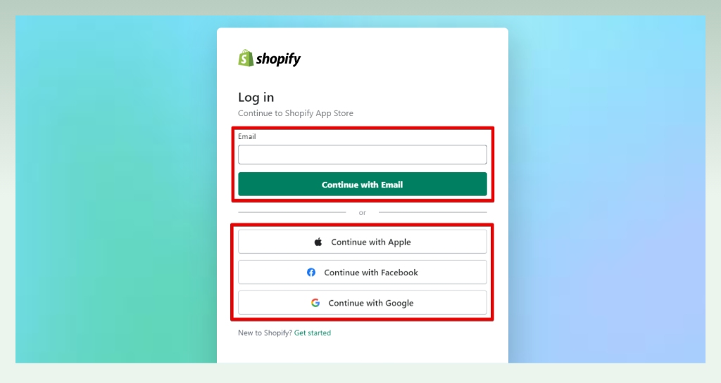 shopify-login-page-mailchimp-shopify-integration