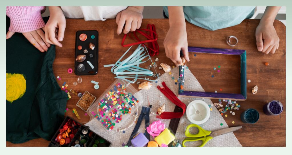 art-and-craft-activity-with-various-materials-on-table-art-and-craft-business-name-ideas