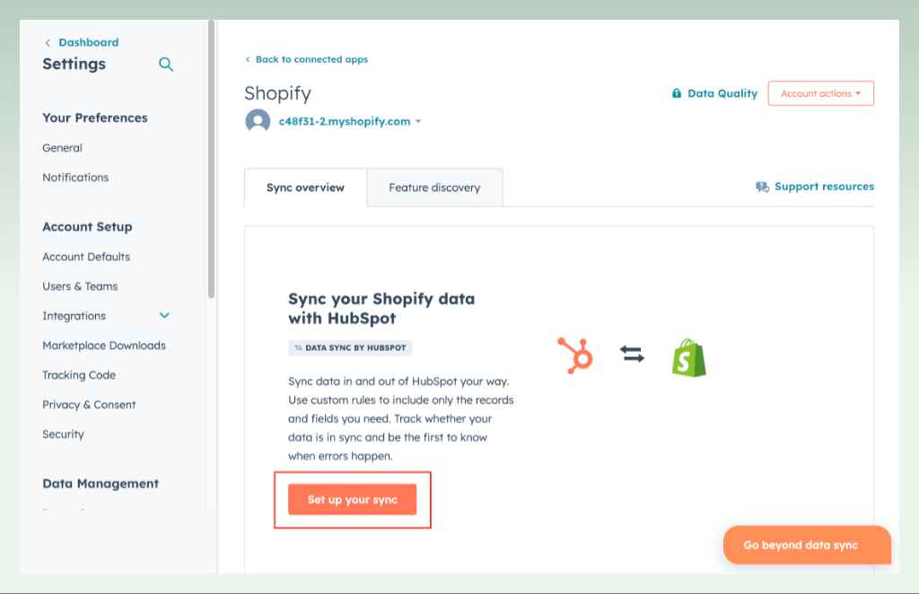 set-up-hubspot-shopify-integration