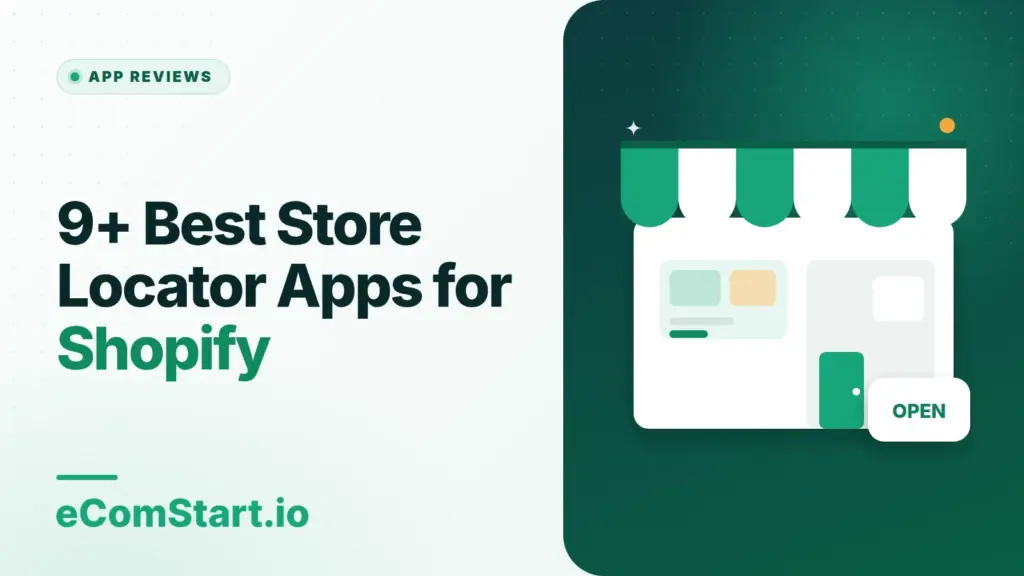 9+ Best Store Locator Apps for Shopify. Cover image showing a storefront with a striped awning.