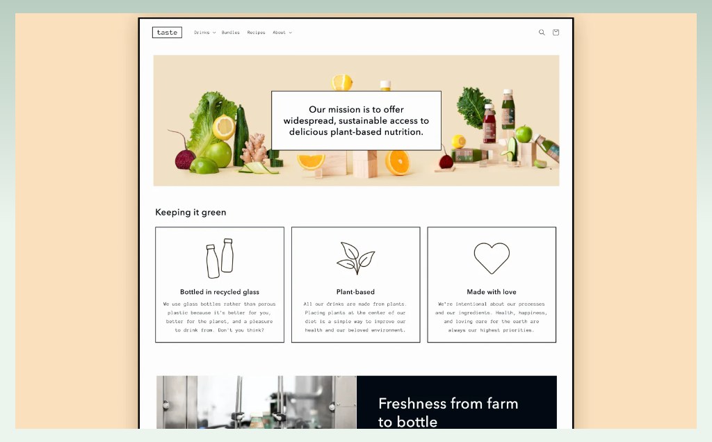 taste-shopify-theme-layout-and-design