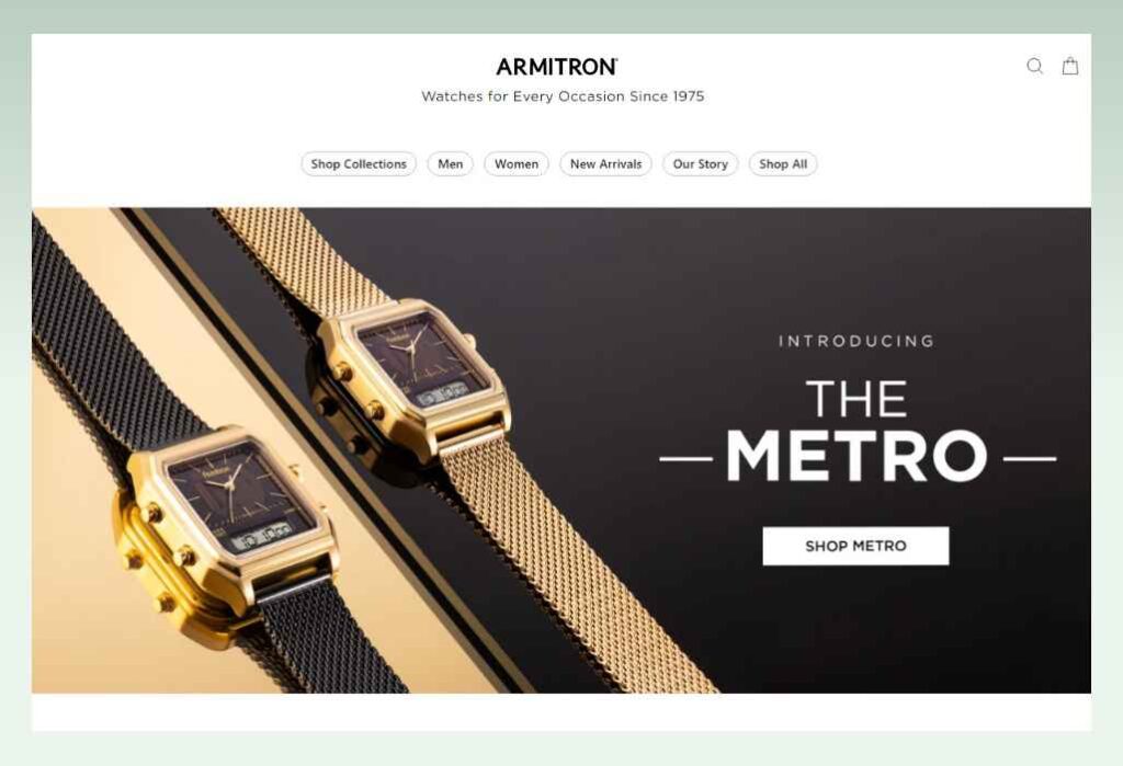 armitron-website-uses-the-impulse-shopify-theme