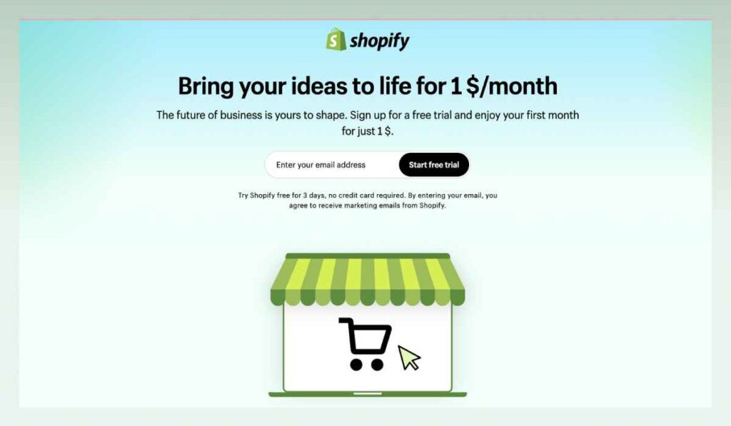 Create-a-Shopify-account
