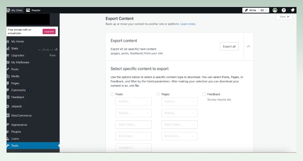 export-wordpress-data