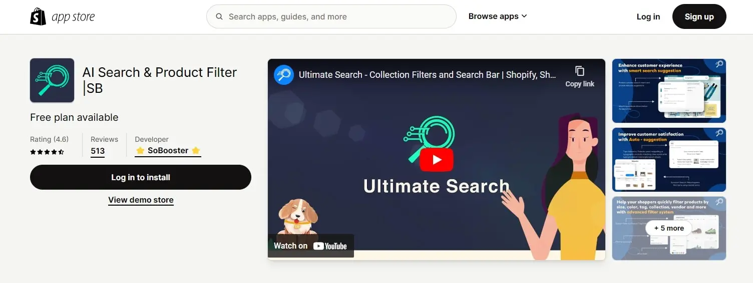 AI Search and Product Filter app - best shopify filter apps