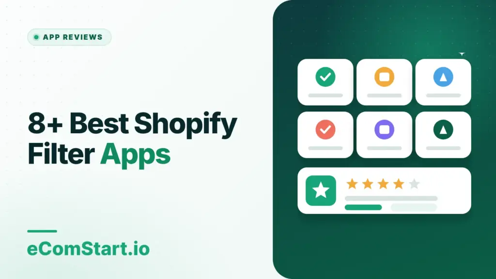 8+ Best Shopify Filter Apps. Cover image showing a grid of app icons with a star rating.