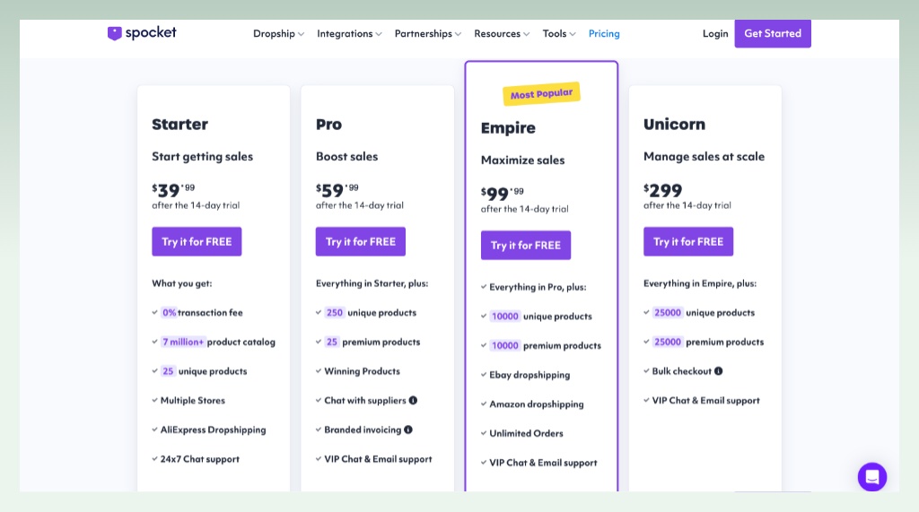 spocket-pricing-best-dropshipping-apps-for-shopify