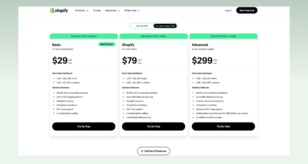 shopify-pricing-plan-sellvia-vs-shopify-cost