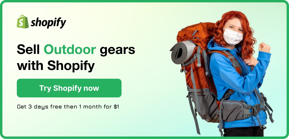 sell shopify outdoor gears with shopify