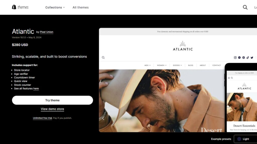 Atlantic Theme Shopify