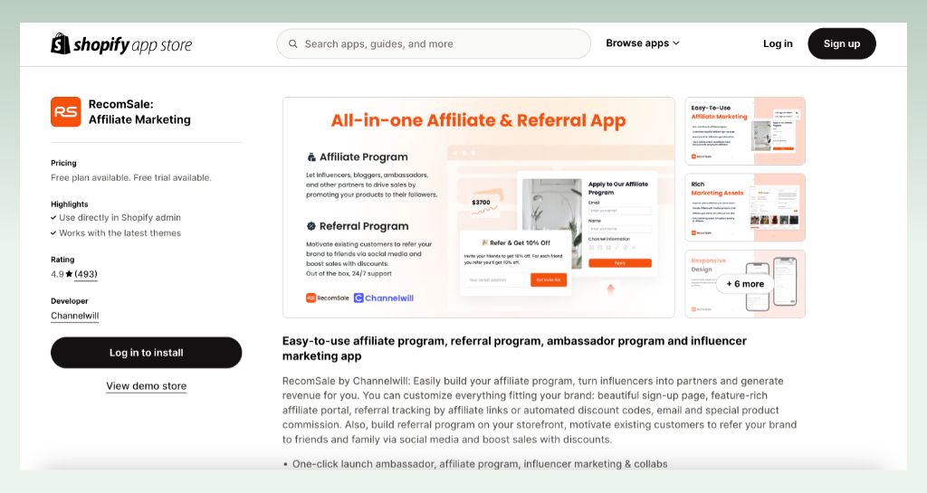 recomsale-affiliate-marketing-shopify-app