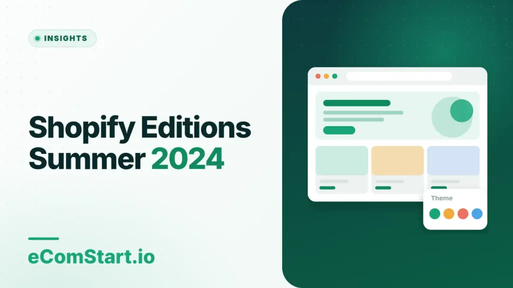 Shopify Editions Summer 2024. Cover image showing a browser window with a store page layout.