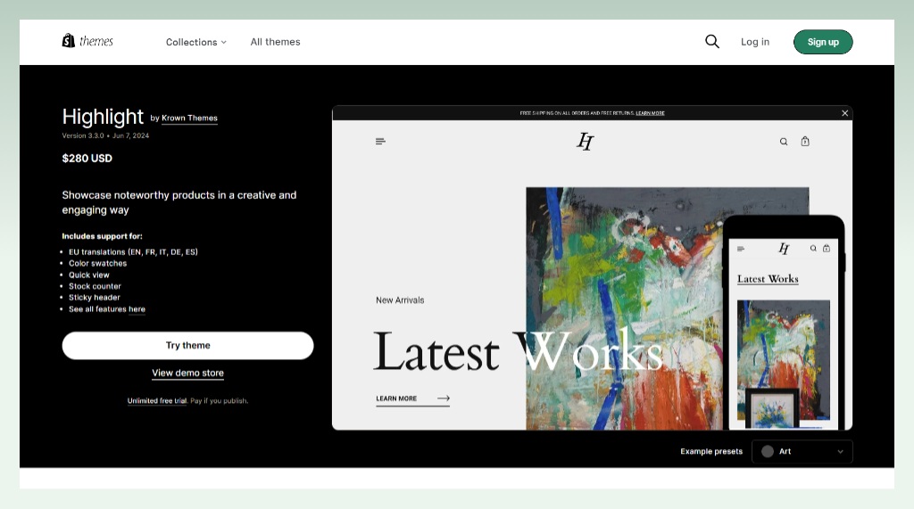 best-artist-shopify-theme