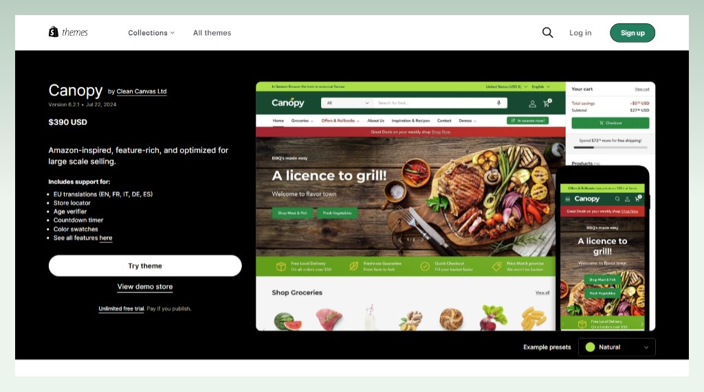 shopify-food-themes