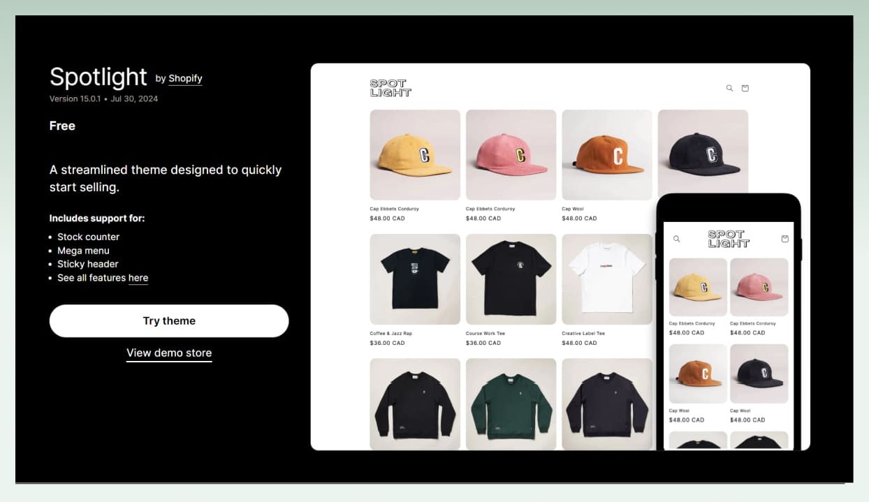 spotlight-best Shopify-theme-for-shoes