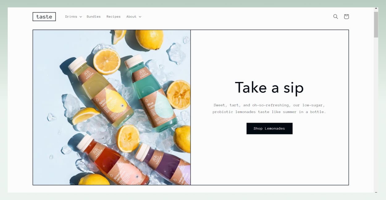 taste-free-preview-best-shopify-theme-for-services