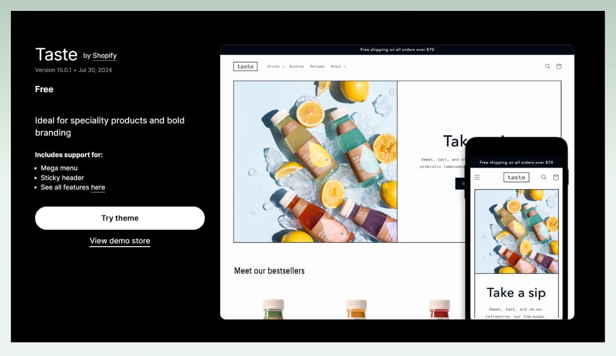 taste-theme-best-free-shopify-theme-for-services