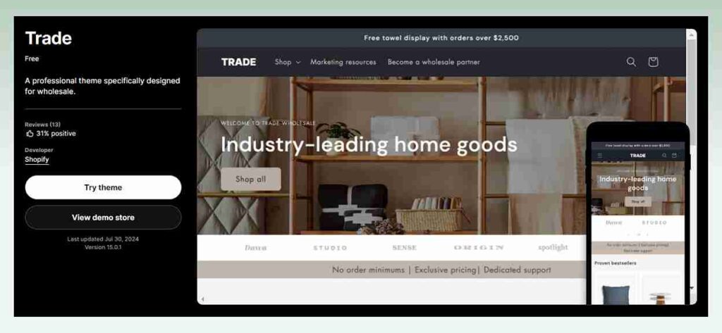 Trade-Shopify-theme  