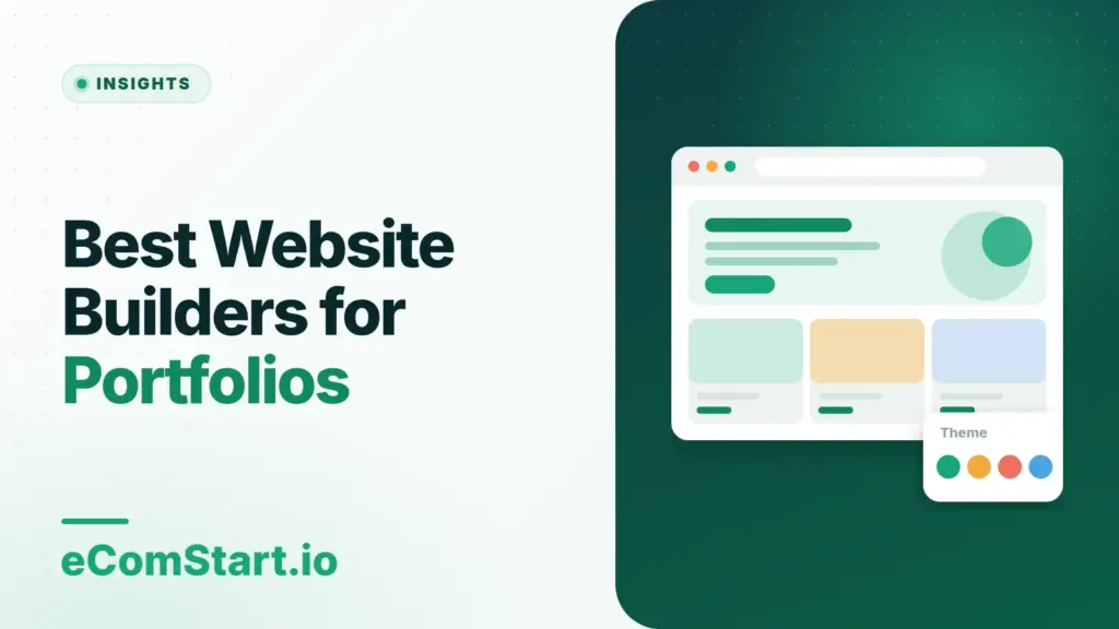 Best Website Builders for Portfolios. Cover image showing a browser window with a store page layout.