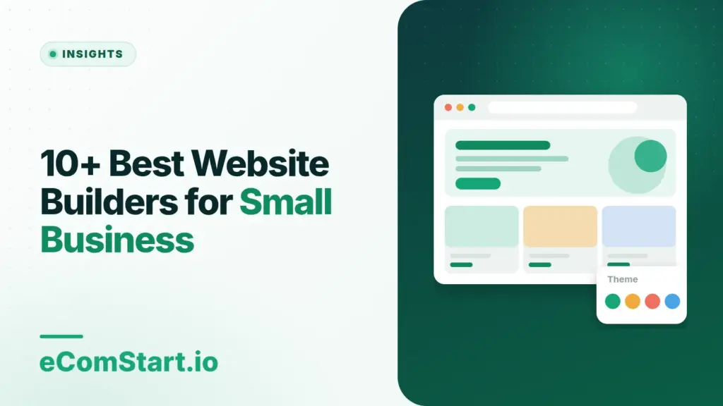 10+ Best Website Builders for Small Business. Cover image showing a browser window with a store page layout.