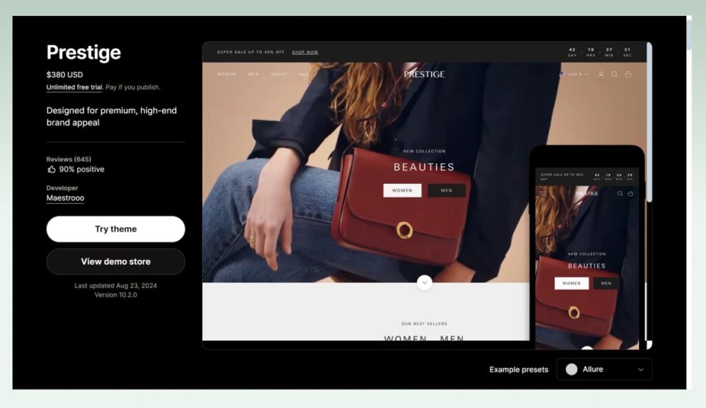 prestige-best-Shopify-theme-for-selling-services