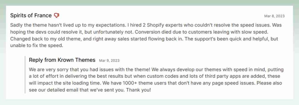 Local-Shopify-theme-negative-feedback