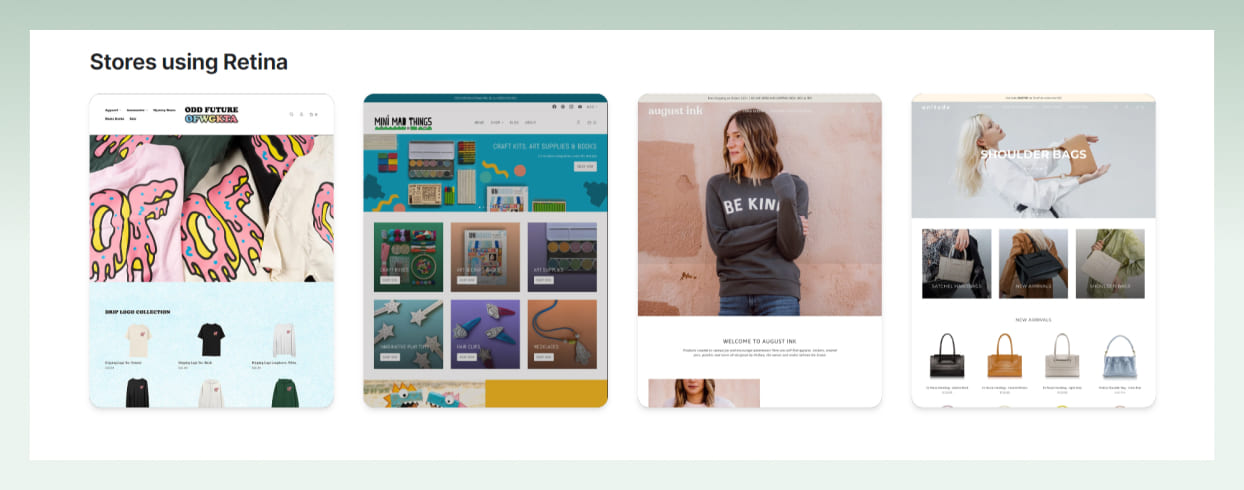 Retina-Shopify-theme-examples