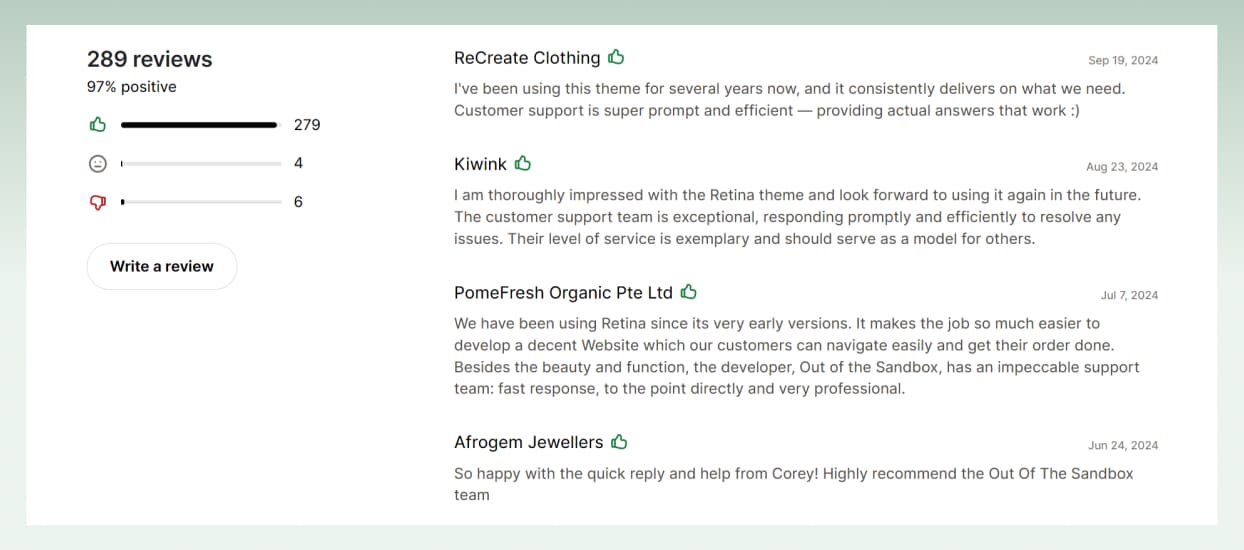 Retina-Shopify-theme-users-review