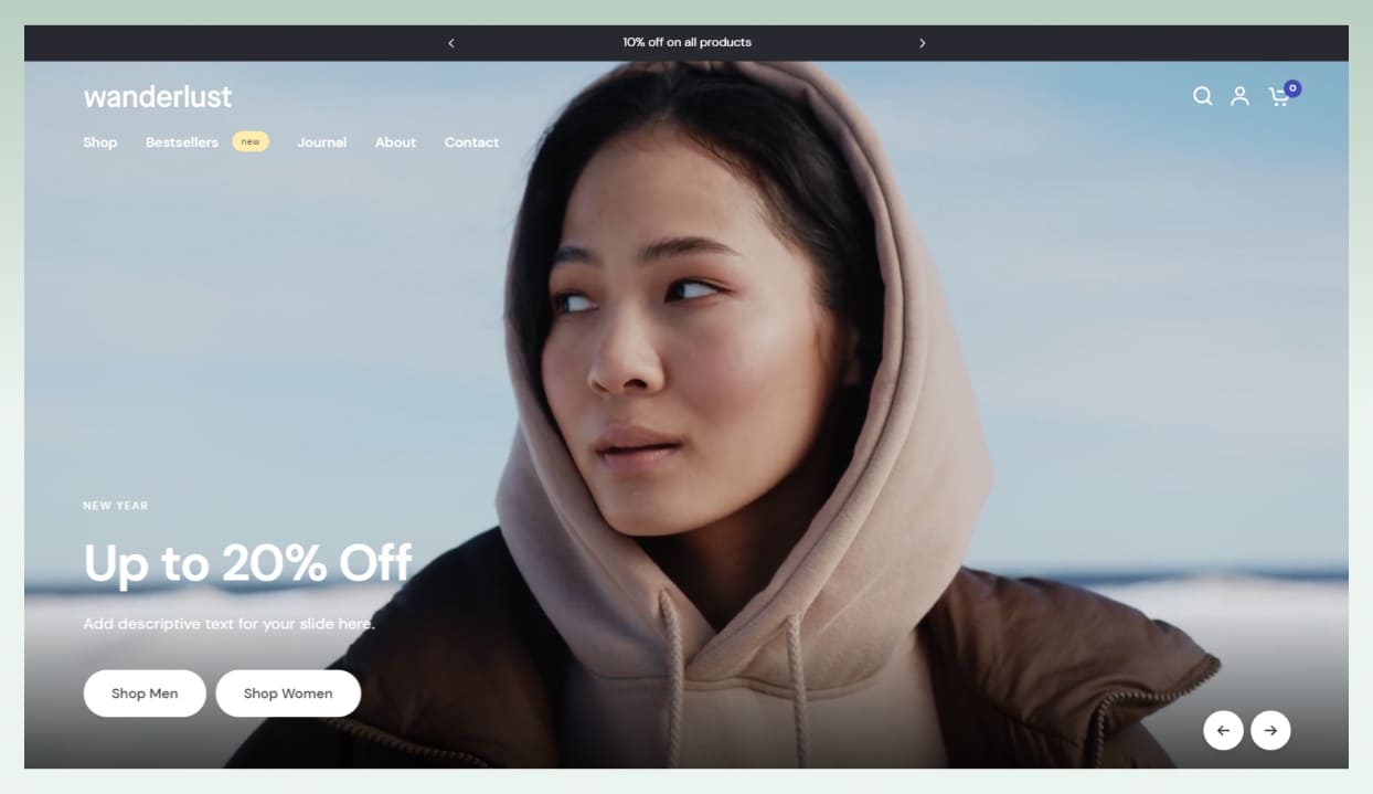 Vision-Shopify-Theme-winter-layout