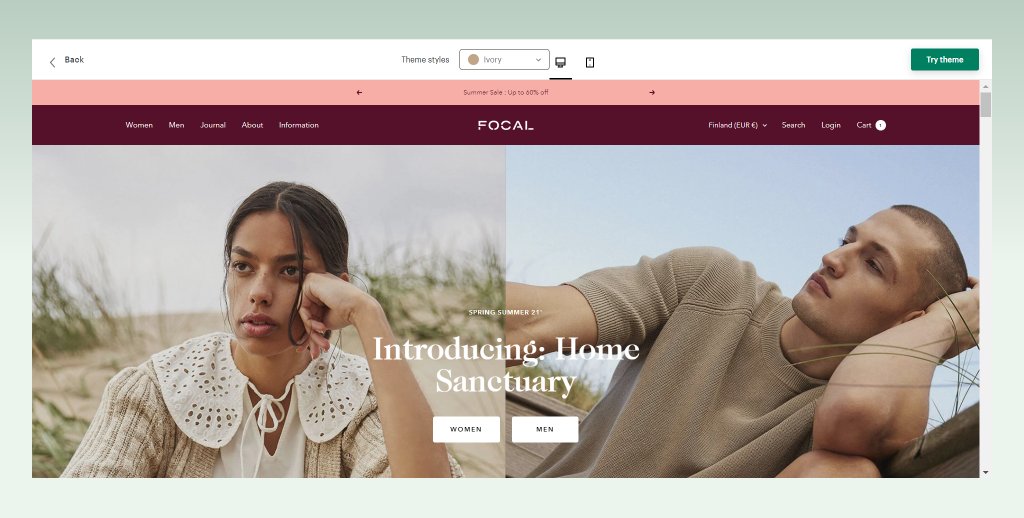 Focal-shopify-theme-ivory-preset