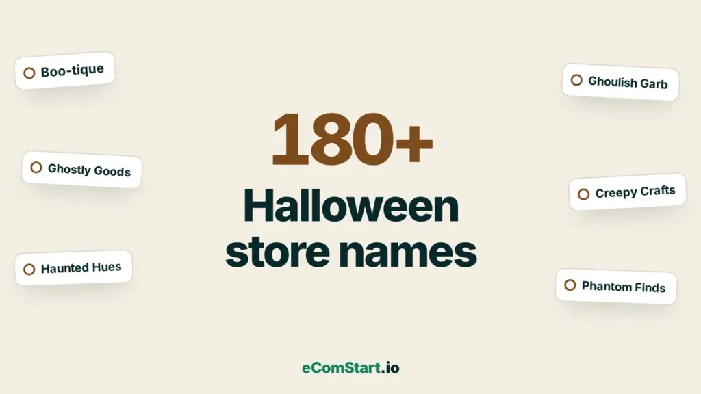 Halloween store names - name ideas cover