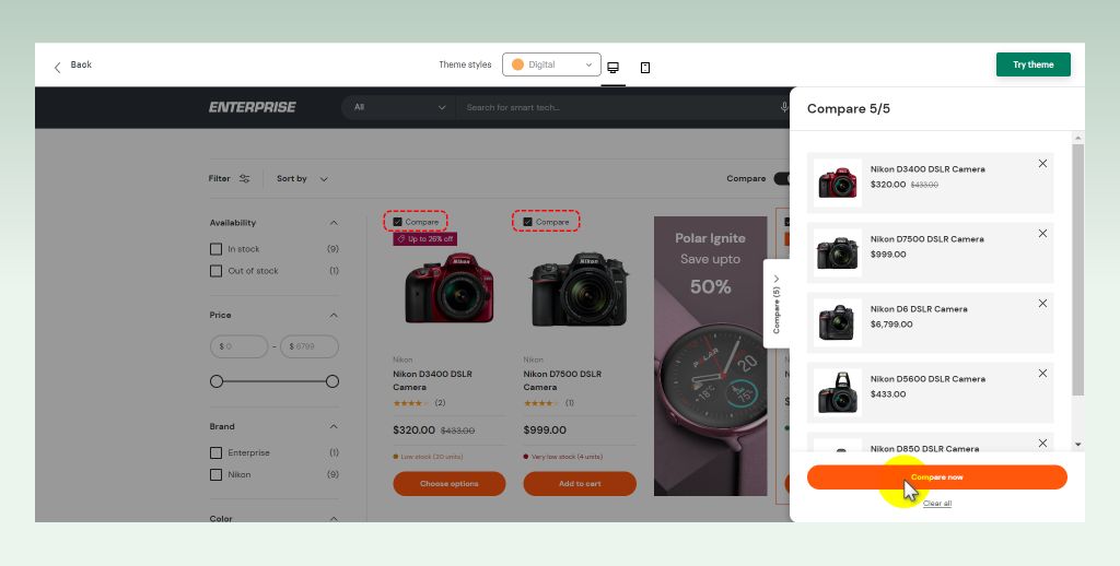 shopify-enterprise-theme-product-comparison-table