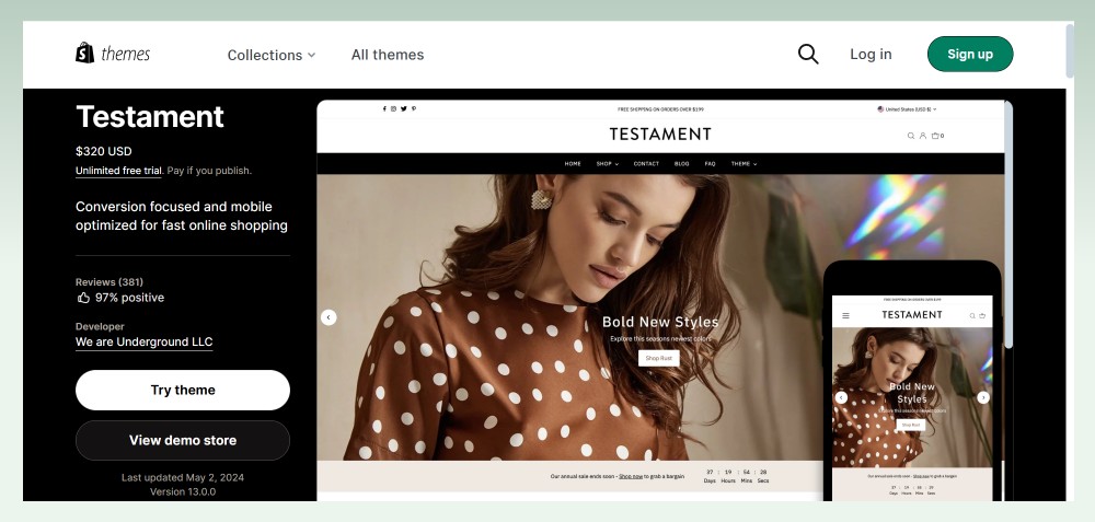 Testament-shopify-theme-review