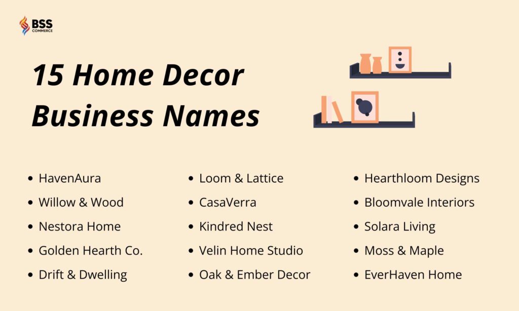 home decor business names