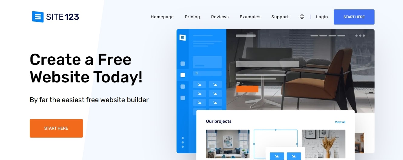 SITE123 best church website builders