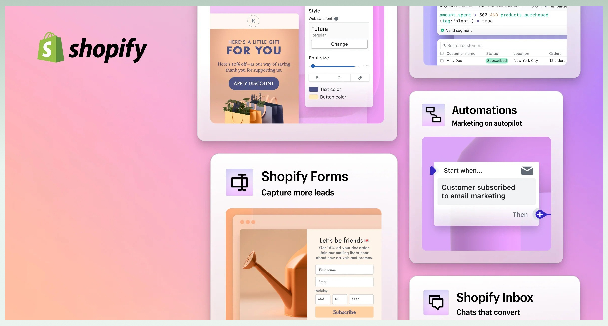 Utilize Shopify marketing tools during Shopify $1 for 3 months trial