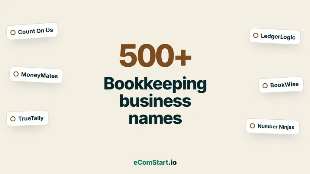 Bookkeeping business names - name ideas cover