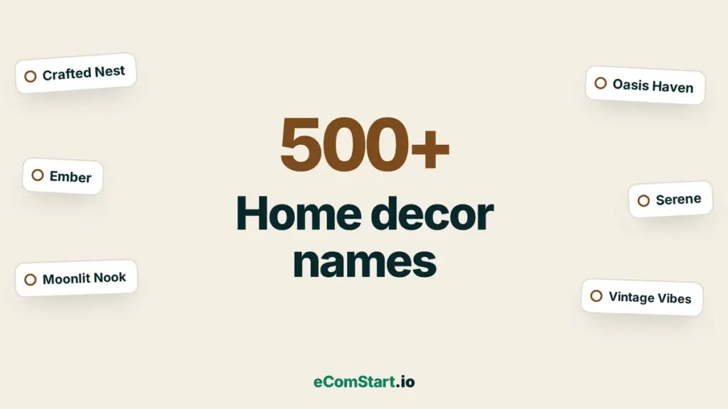 Home decor names - name ideas cover