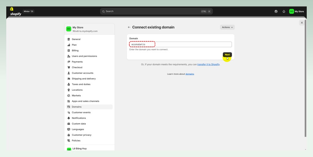 Connect-existing-domain-to-shopify-account